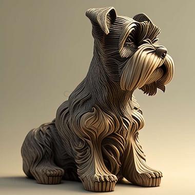 3D model Zwergschnauzer dog (STL)